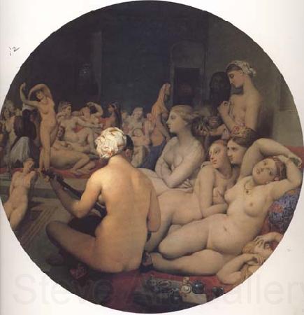 Jean-Auguste Dominique Ingres Le Bain turc (mk32) Norge oil painting art